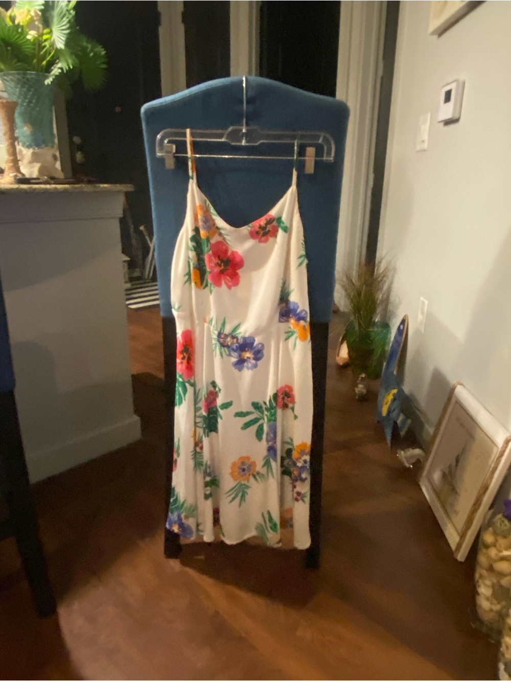 Old Navy Red Floral Slip Dress